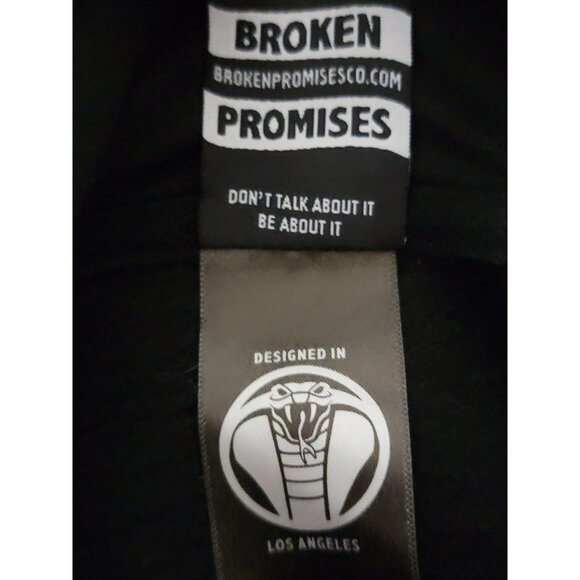 Broken Promises Black Hoodie With Purple Rose Graphic - Picture 5 of 6